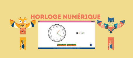 Horloge num&eacute;rique interactive